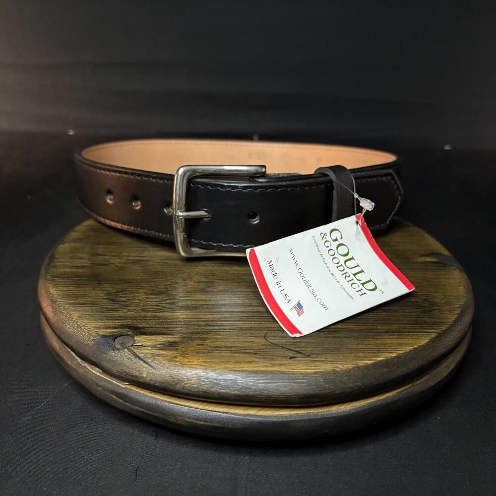 Gould & Goodrich EDC Shooters Belt Size 32" B191 Stitched Leather Black 1.25"